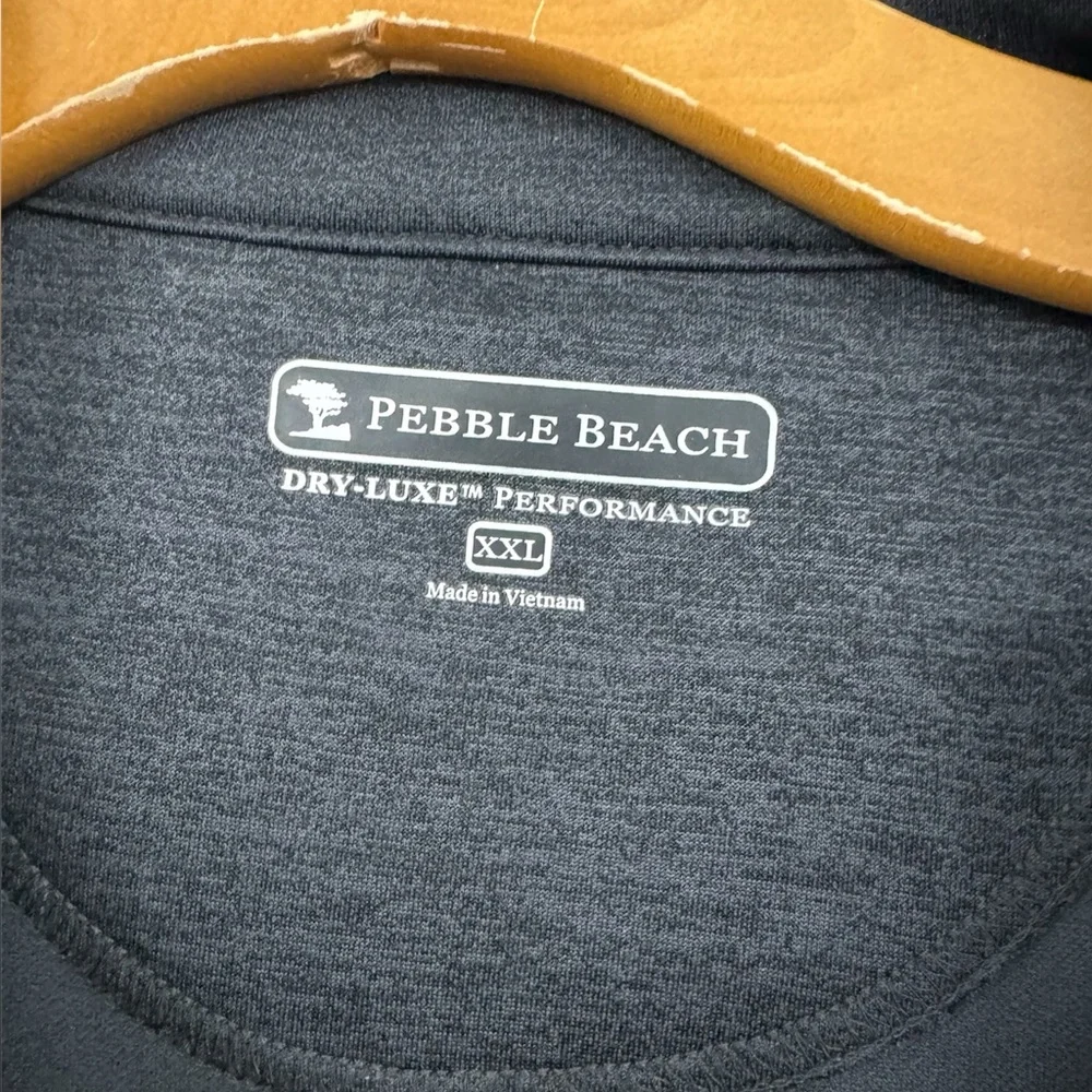 Pebble Beach quarter zip pullover with yellow accents, size XXL - Picture 2 of 2